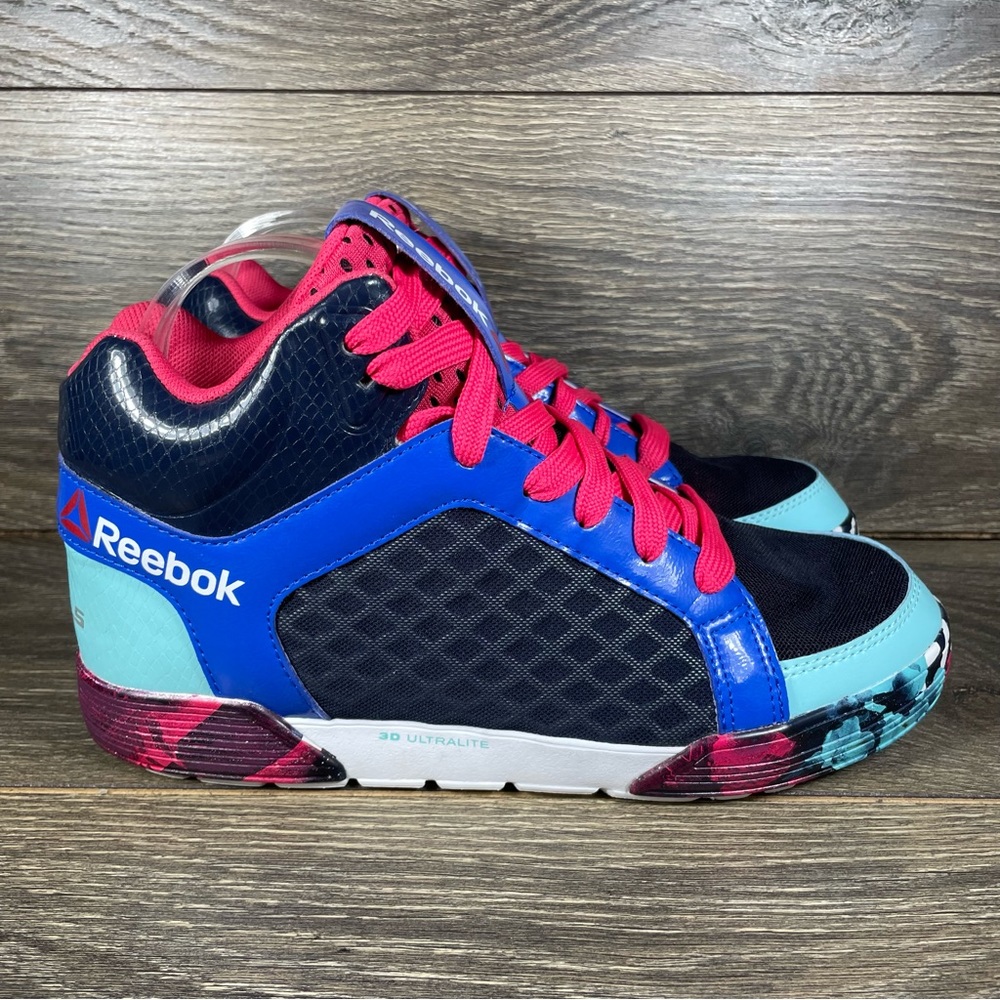 Reebok Women's Sneakers - Blue, Pink, and Black